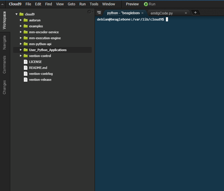 Figure 25: Cloud9 IDE