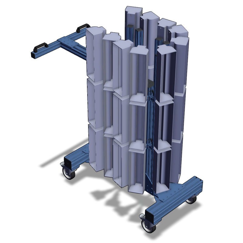 Vention Mobile carts for UVC  disinfection lamps