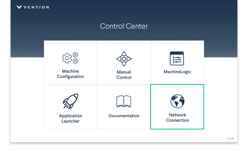 Figure 11: MachineMotion Control Center main menu