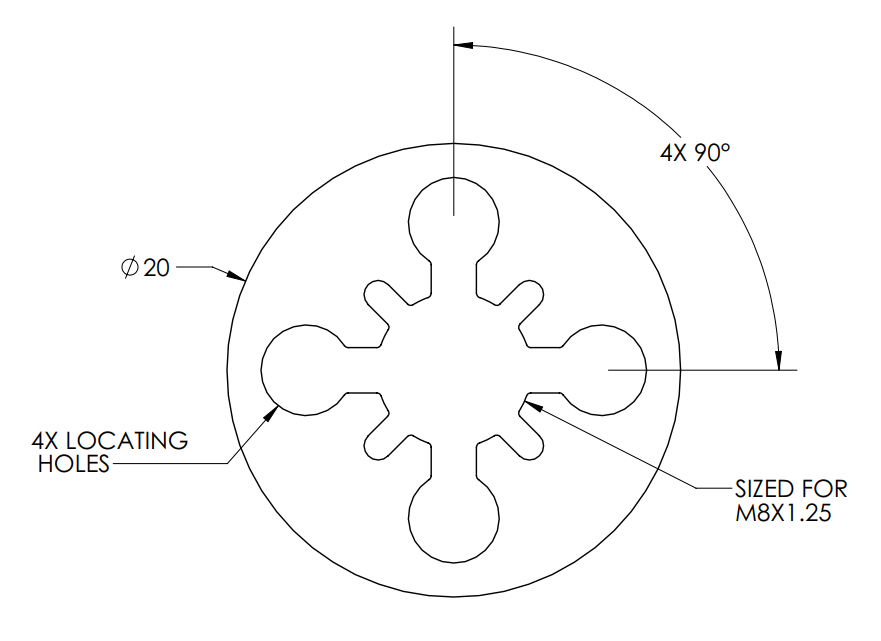 Round extrusion section.