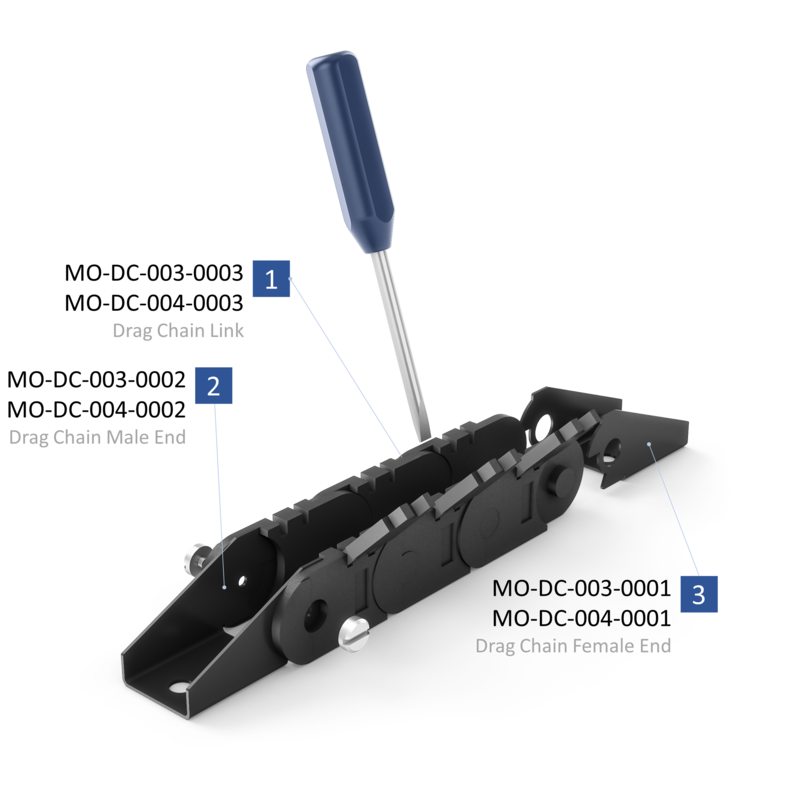 Drag chain assembly.