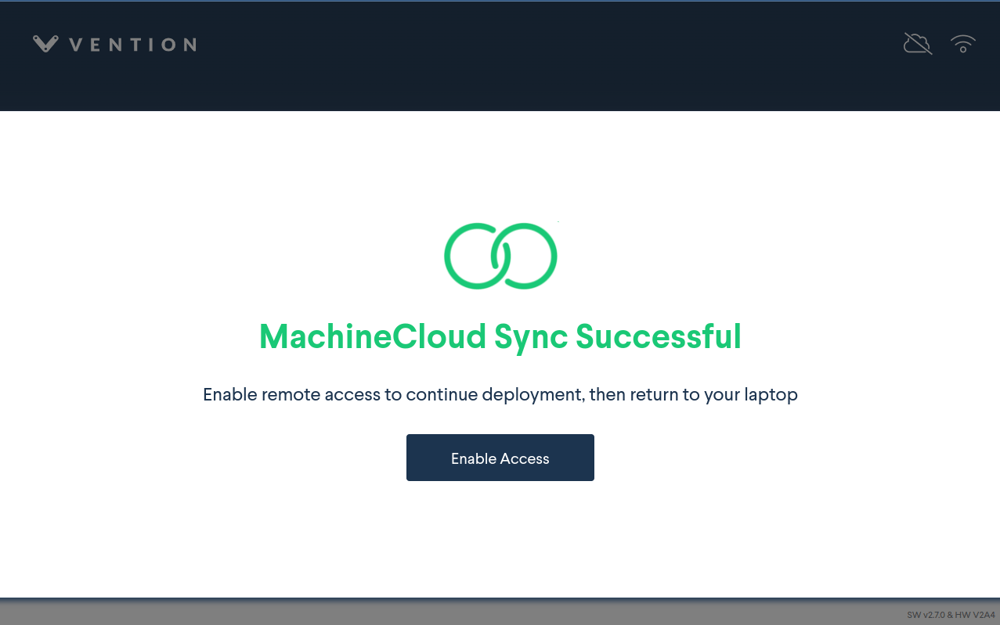 Figure 10: MachineCloud Sync page