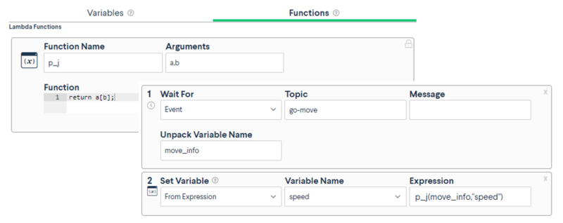 Figure 6: Variables and functions feature on MachineLoigc 