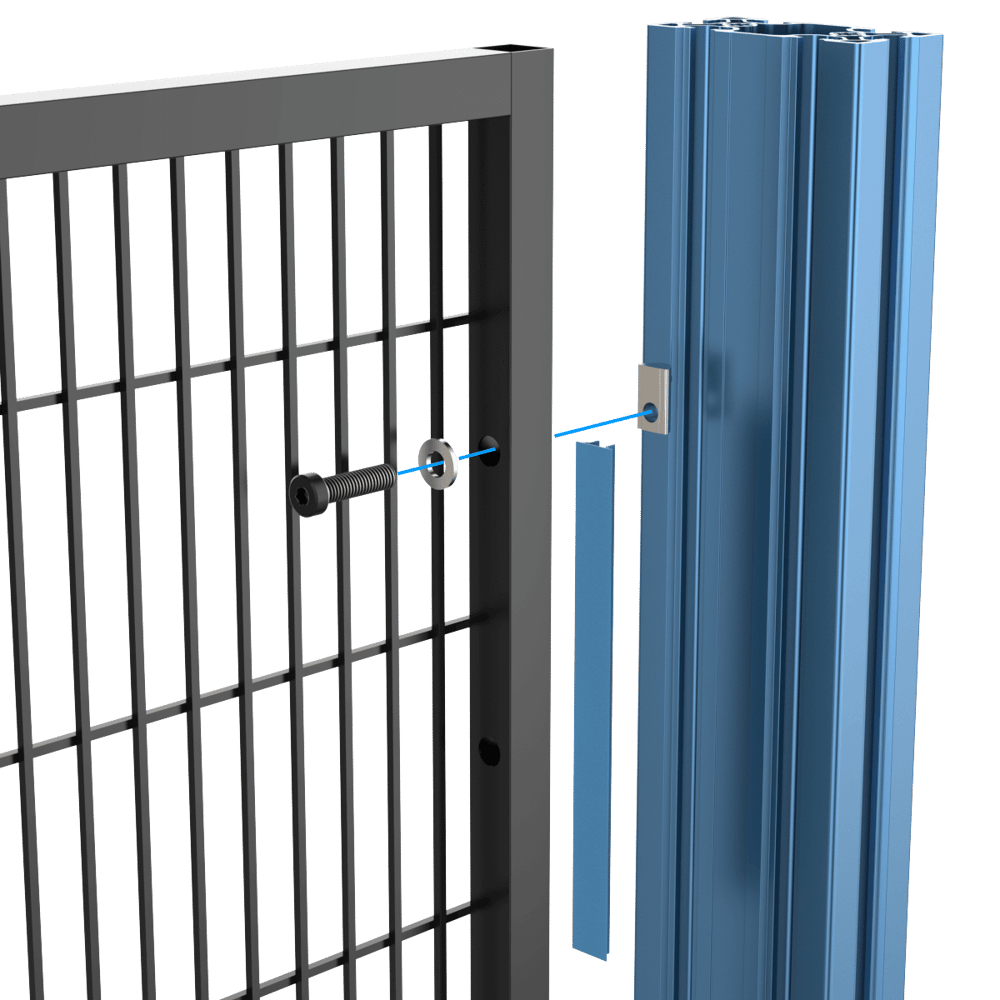 Upper and lower panel mounting