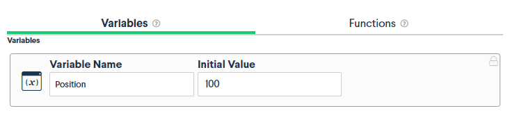 Figure 11: Creating application variables