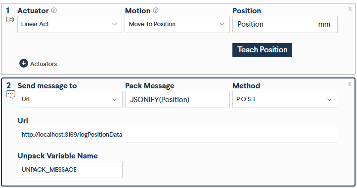 Figure 13: Send application variables as HTTP Request