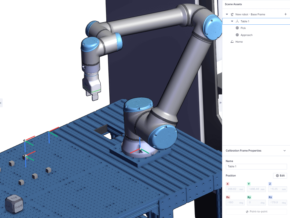 Figure 3: Robot in MachineLogic with Scene Assets showing