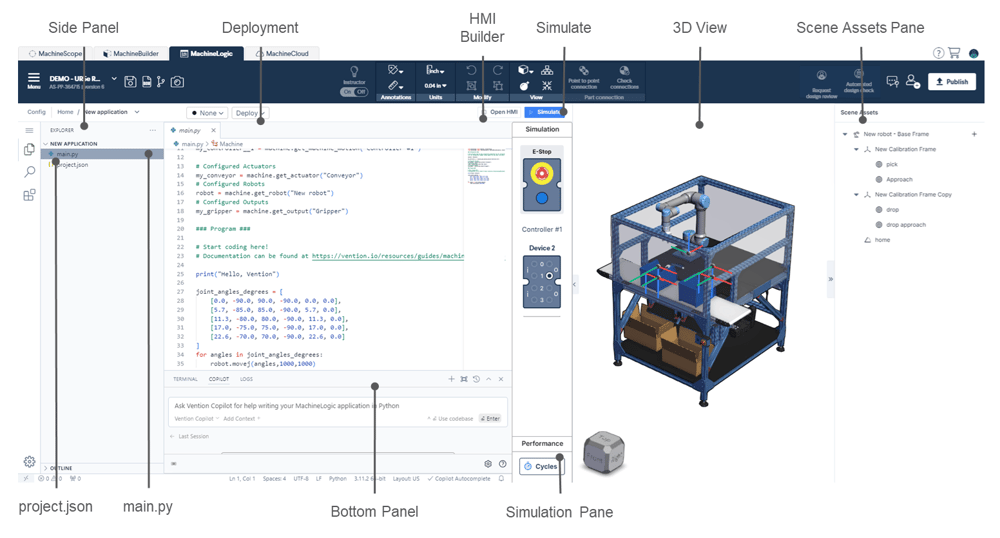 Figure 5: MachineLogic Python Editor