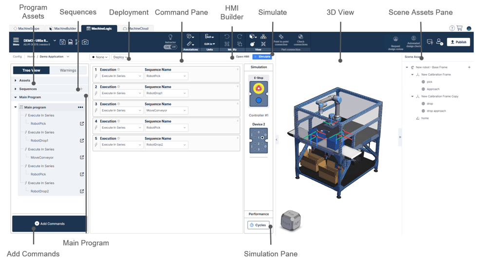 Figure 5: MachineLogic Code-Free graphical user Interface