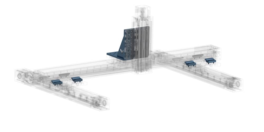 Example 2: Alternative three-axis machine mount configuration.