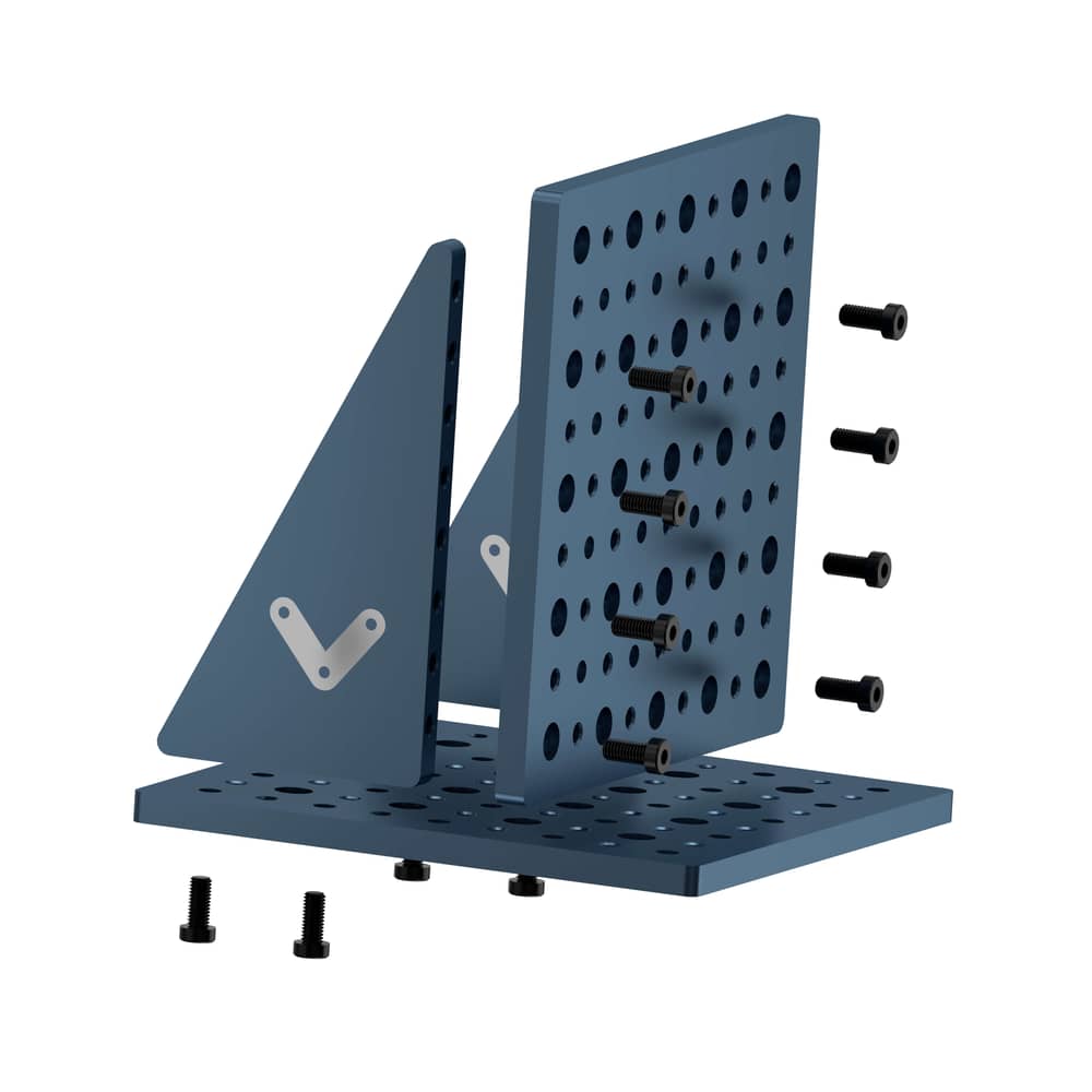 Exploded view of the 90-degree actuator mounting solution.